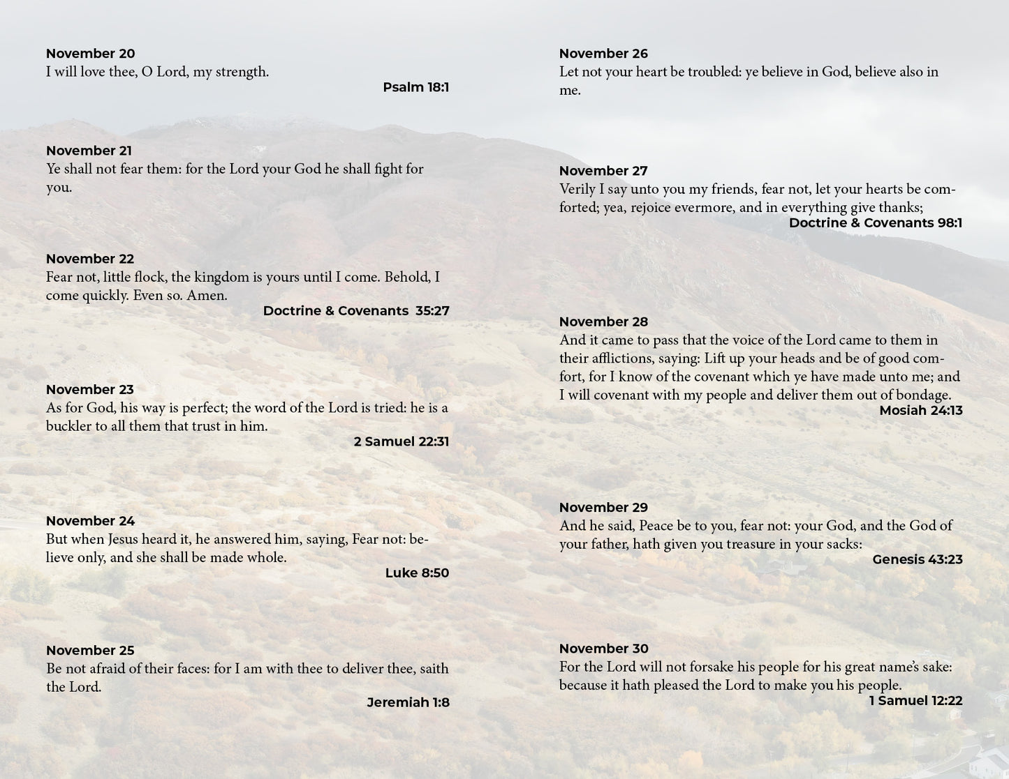 Fear Not: A Daily Inspiration Calendar